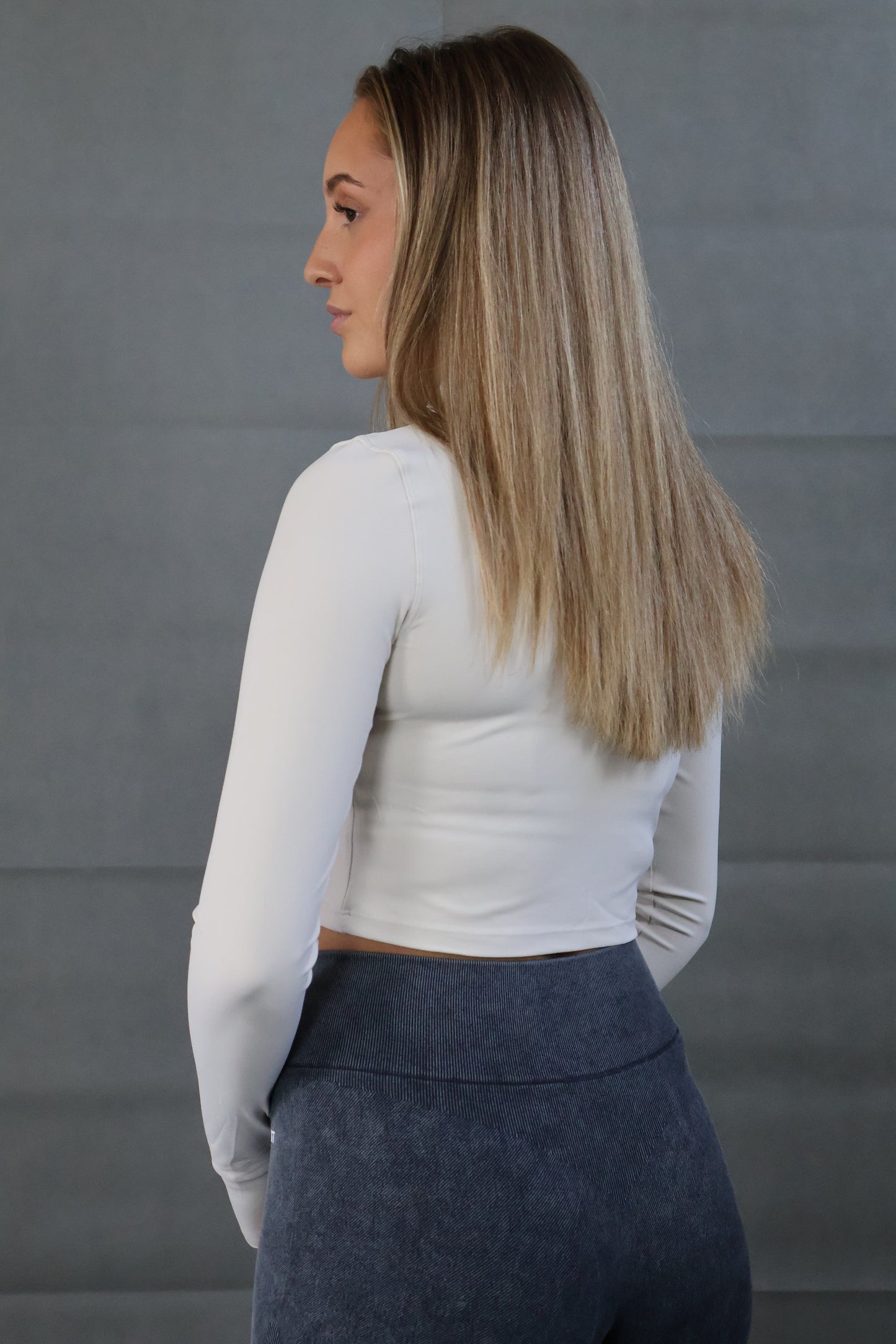 Hvit Zip Jakke