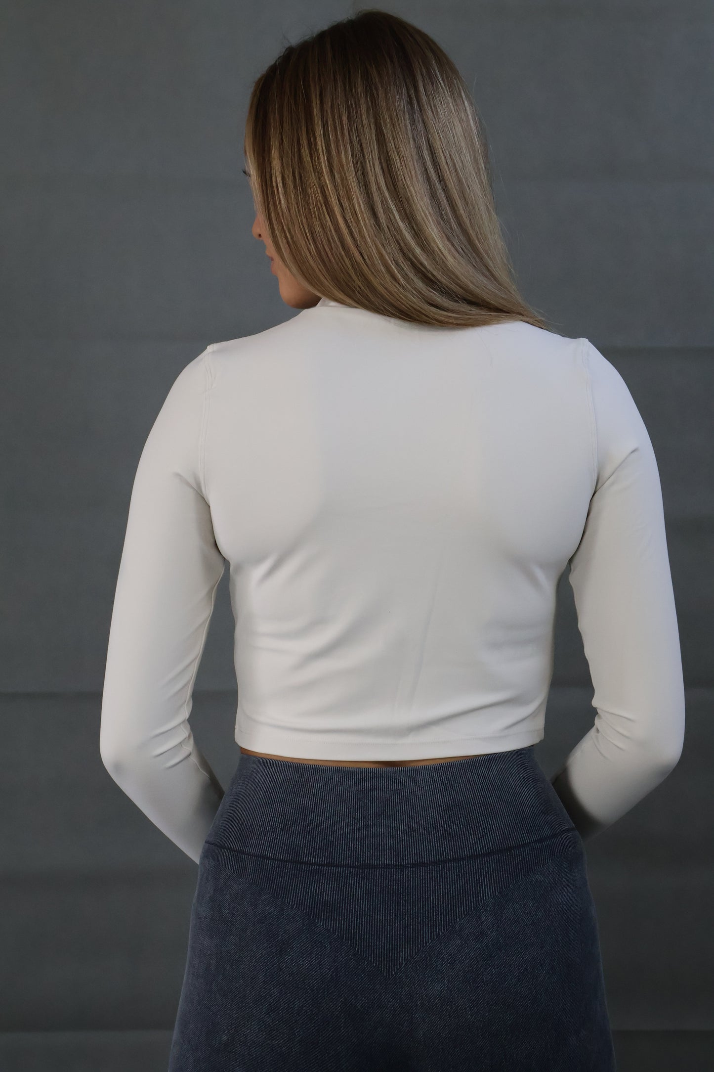 Hvit Zip Jakke