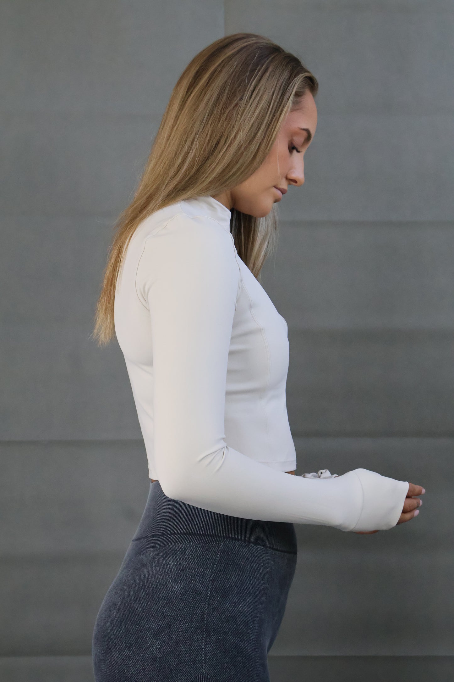 Hvit Zip Jakke